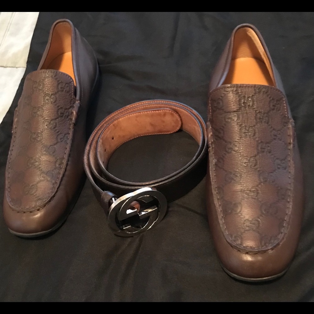 Brown Gucci Loafers